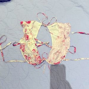 For Love and Lemons floral bra top.